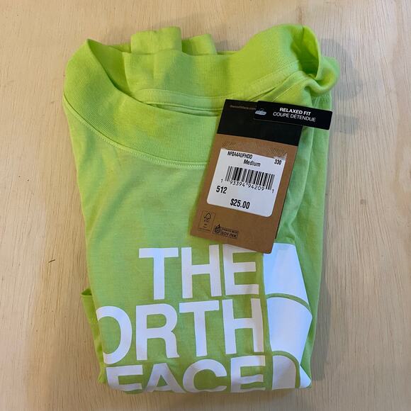 The North Face Sharp Green Half Dome Cropped Short Sleeve T-Shirt Tee Medium NWT - Picture 5 of 5